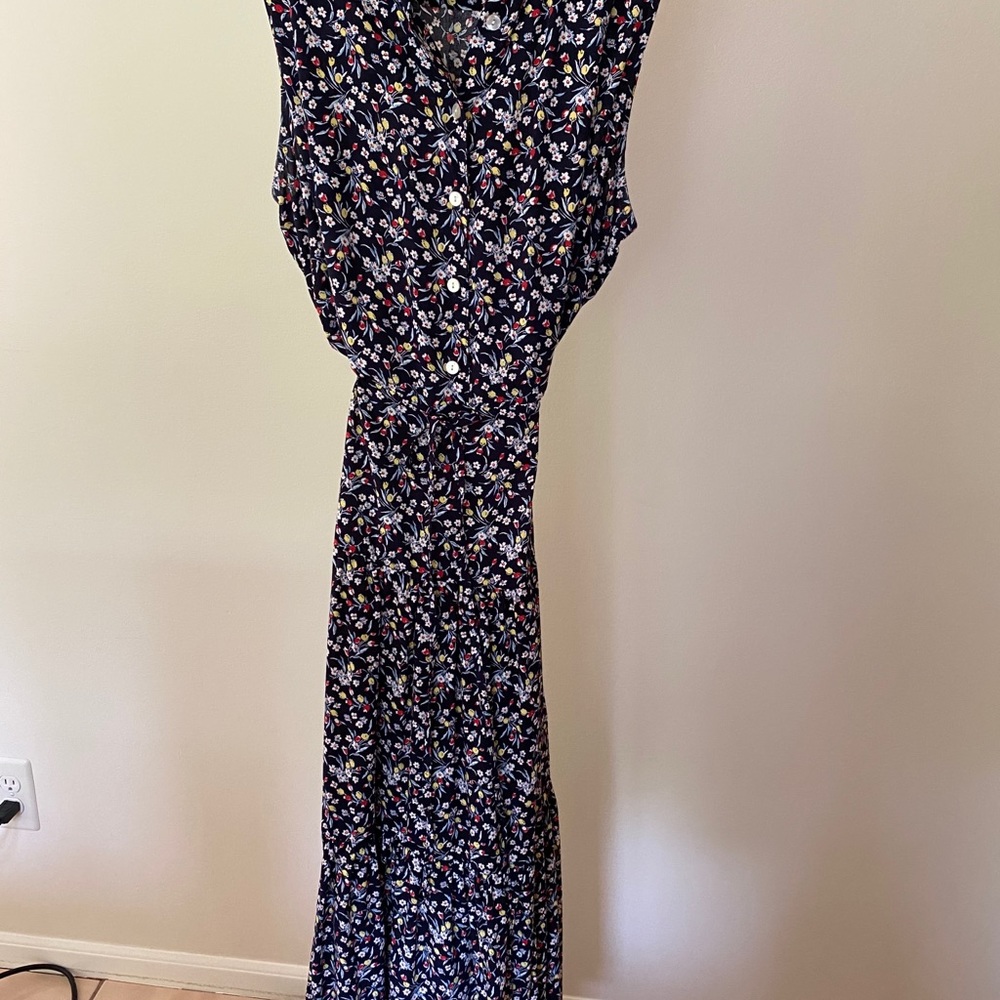 Chaps drawstring waist dress